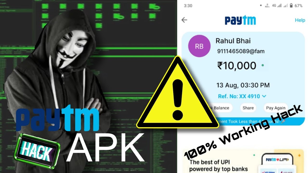Paytm Hack Apk Unlimited Money transfer 🤑💰 Unlimited Payment Trick
