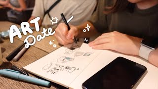 taking a sketchbook wherever I go, art dates & earthquakes... what a week...  | Cozy Artist Vlog 🌱