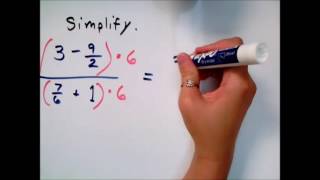 Complex fraction without variables, problem type 2