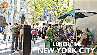 Lunch Time Walk in New York City - Rockefeller Center, Unmanned Amazon Go Store [4K]