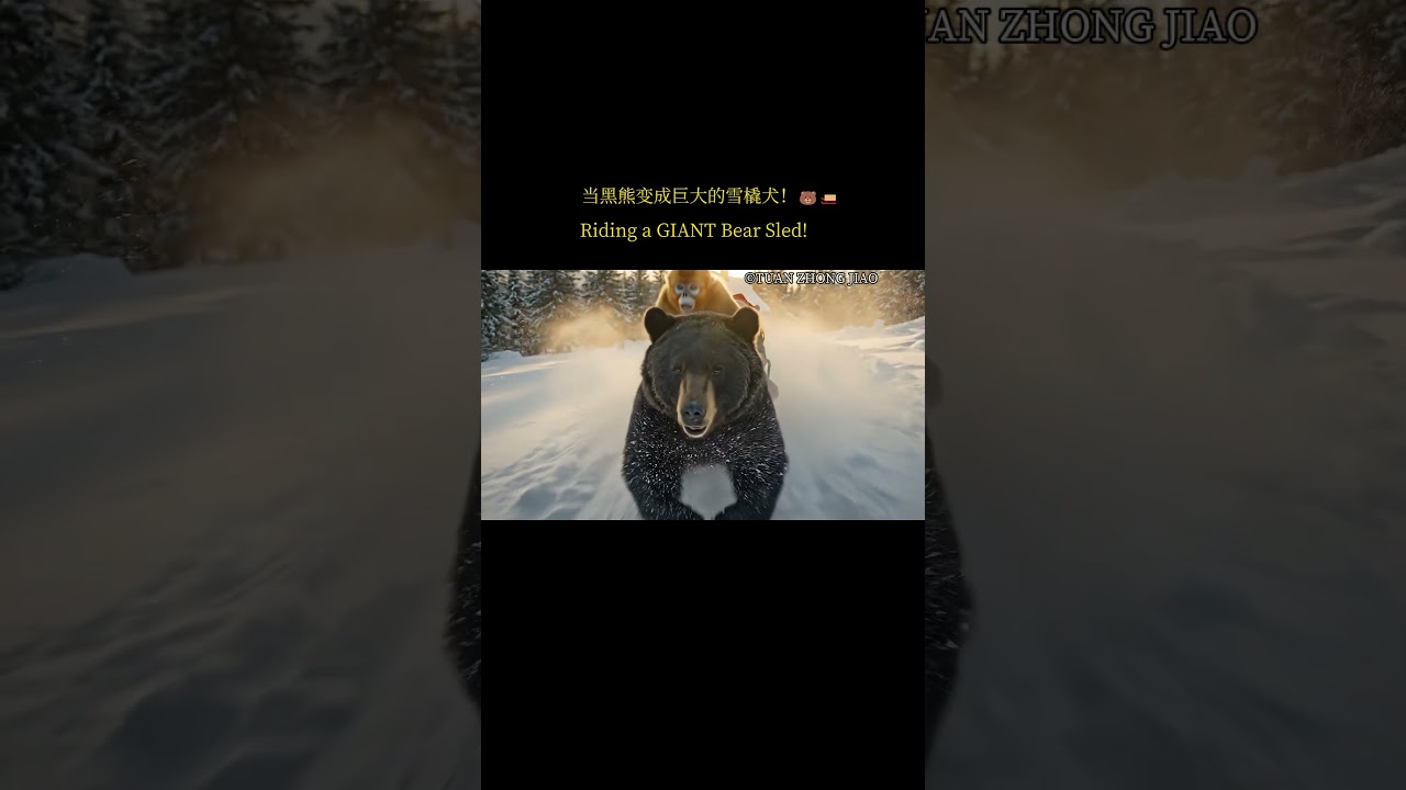 Riding a GIANT Bear Sled!  ❄️ 