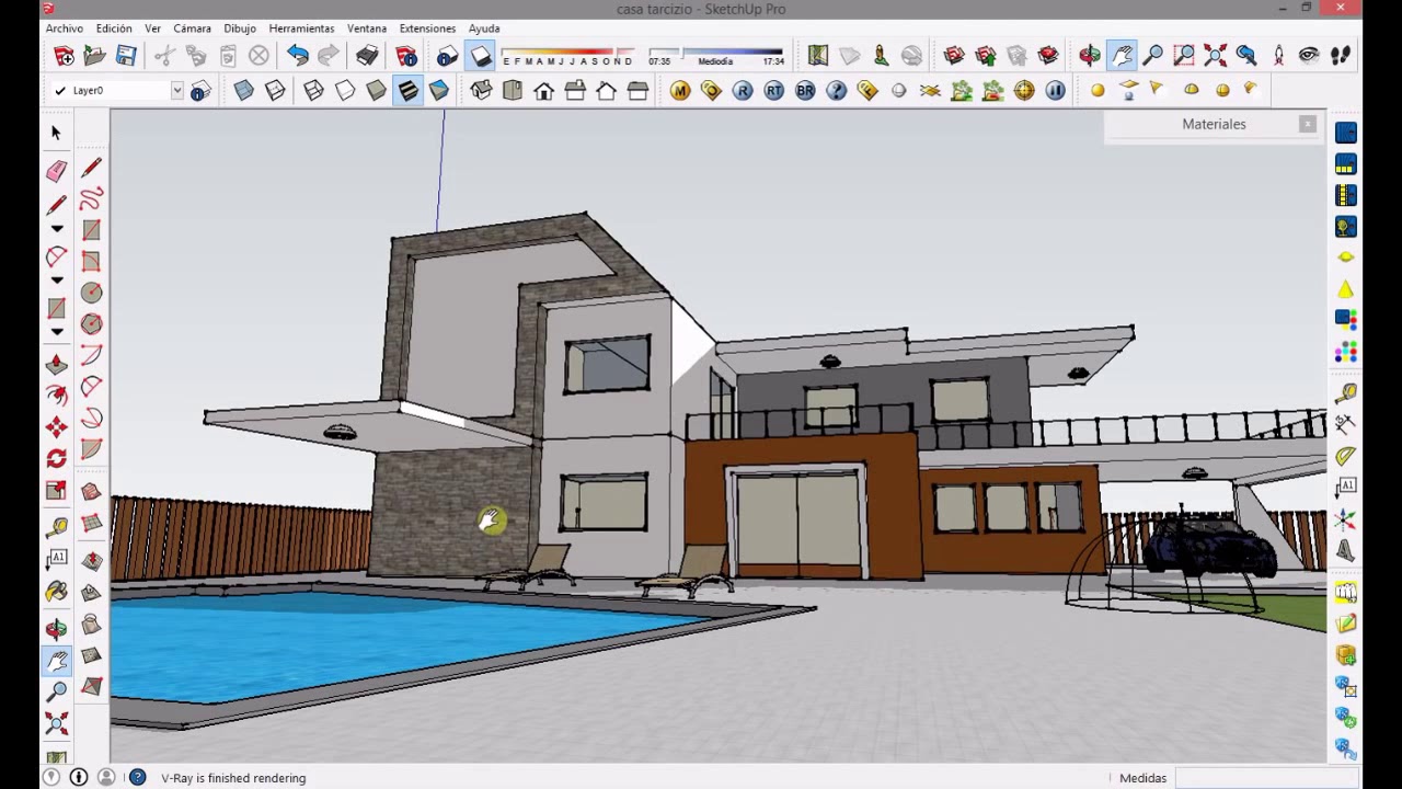 Tutorial V ray SketchUp Renderizando exterior YouTube