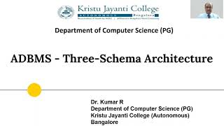ADBMS - Three Schema Architecture