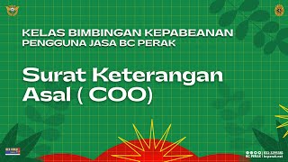 [KELAS 20012021] SURAT KETERANGAN ASAL (COO)