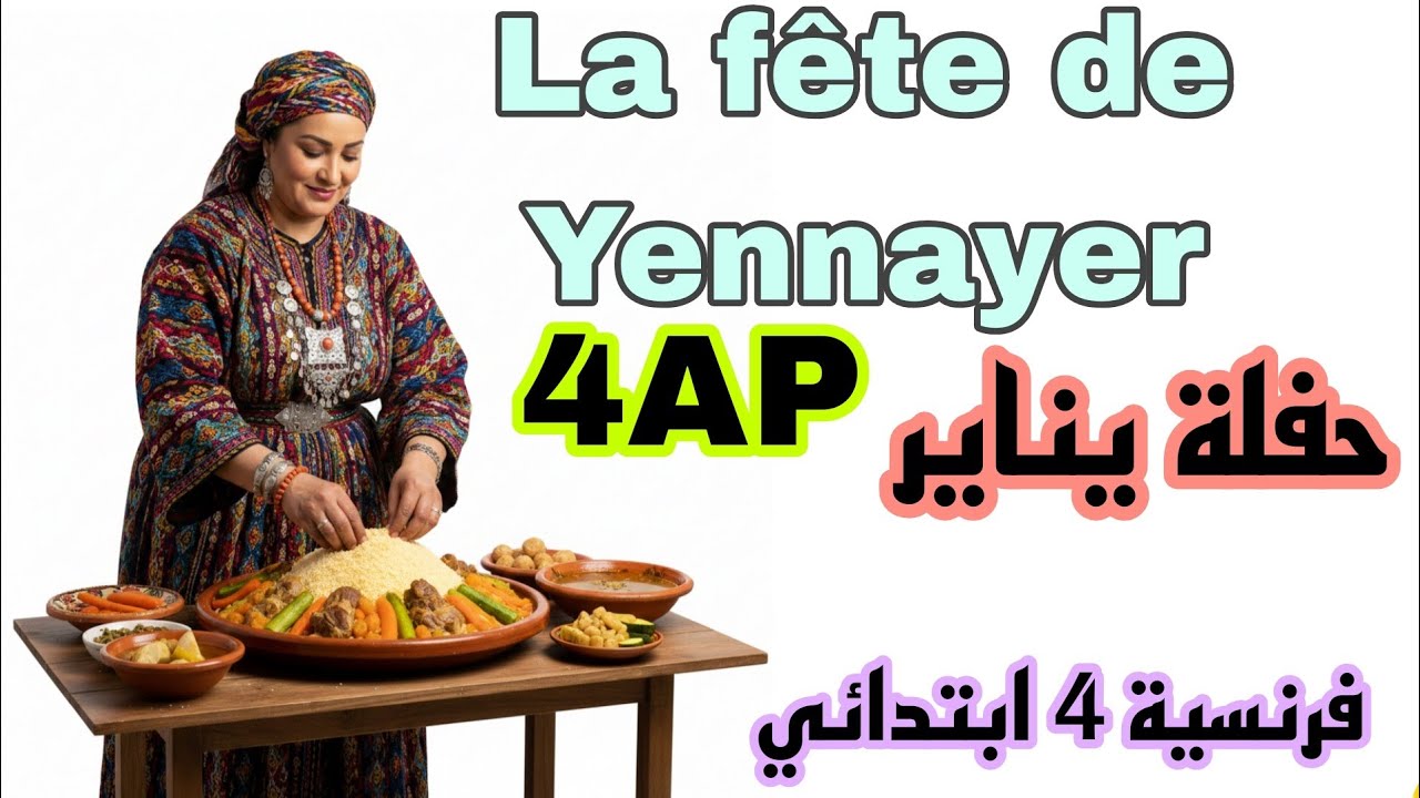 مراجعة اختبار اللغة الفرنسية للسنة الرابعة ابتدائي الفصل الثاني موضوع يناير 🥳 français 4AP