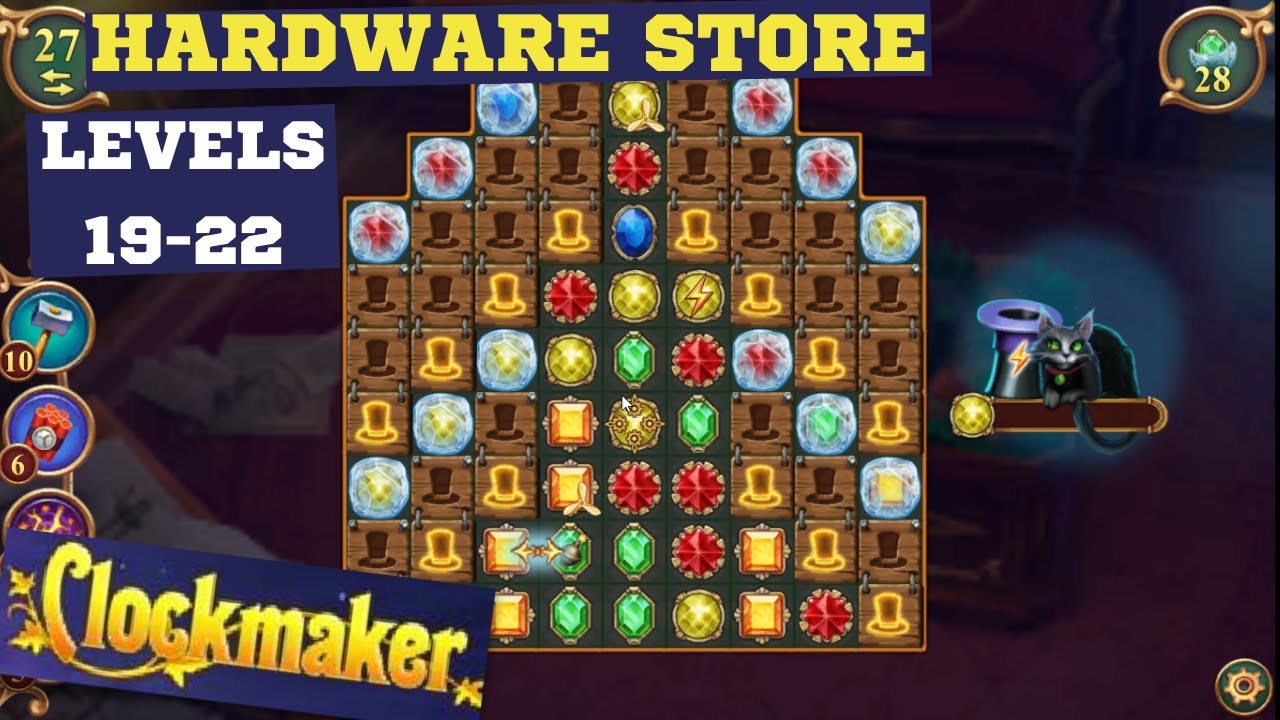 How to play Clockmaker Gold Rush area Hardware Store levels 19-22 - YouTube