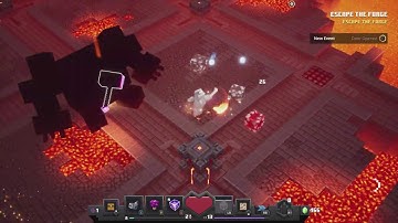 Minecraft Dungeons - Fiery Forge: Redstone Monstrosity Bossfight Hammer of Gravity Gameplay (2020)