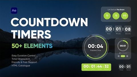 Countdown Timers AFTER EFFECTS Template Videohive 33032137