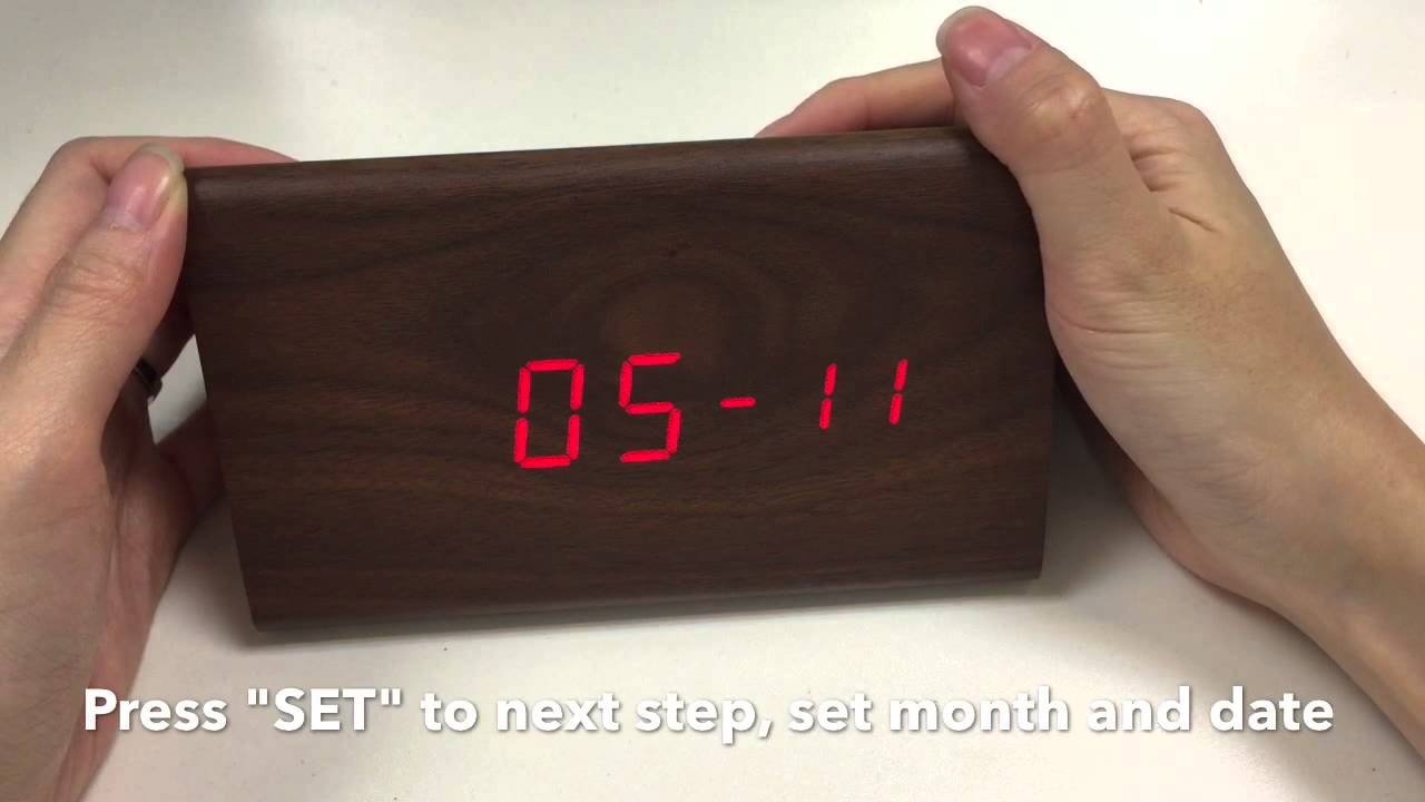 JCC Wood Grain LED Digital Alarm clock Unboxing and review 6035b