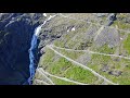 Trollstigen - Norway - view from drone 4K