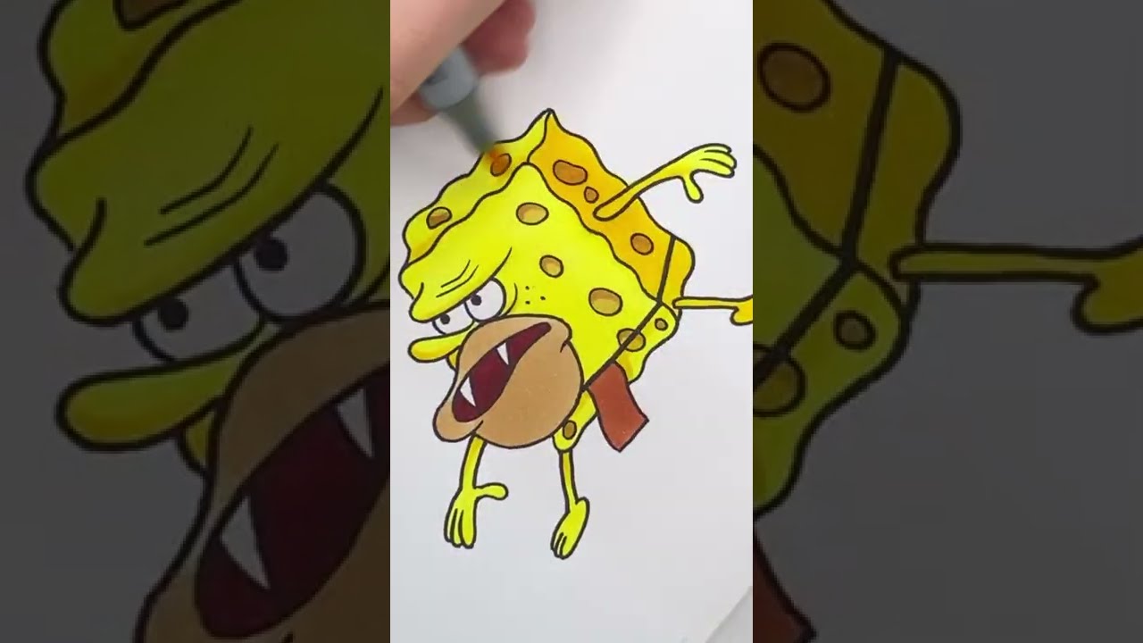 Quando vc tenta desenhar o Bob esponja das cavernas