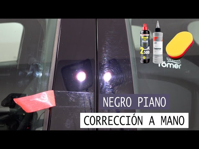 PULIR NEGRO PIANO ARAÑADO - Eliminación de microarañazos a mano 