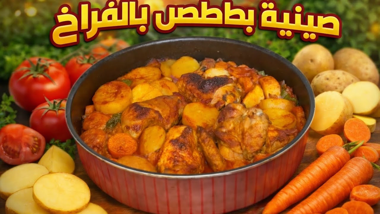 احلى صينية بطاطس بالفراخ بطريقة سهلة وسريعة 