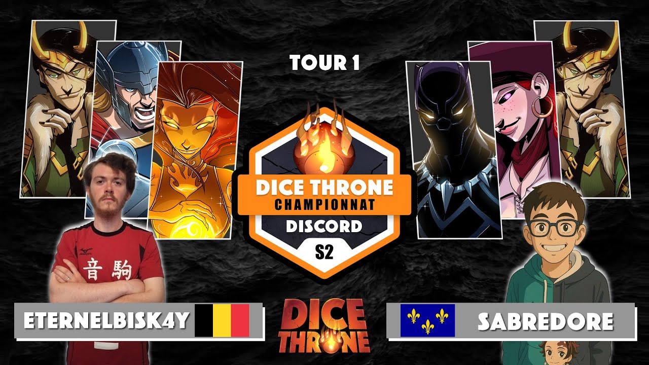 DICE THRONE Championnat de France Discord S2 (DTCD) TOUR 1- Eternelbisk4y vs Sabredoré