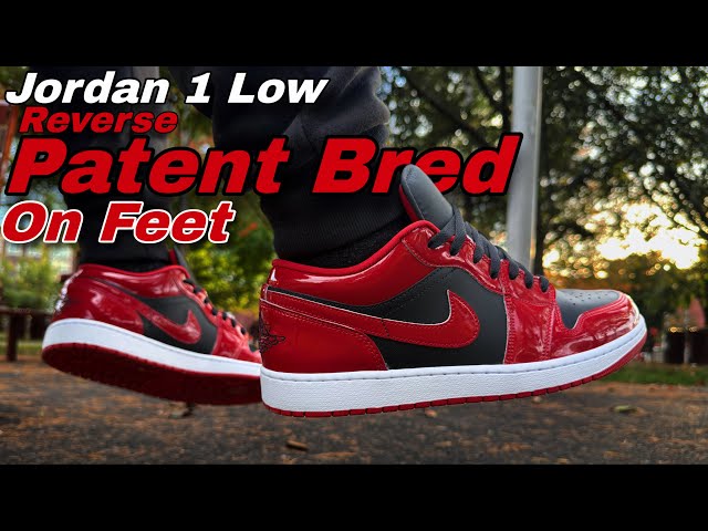 Jordan 1 Low Patent Bred (2025) On Feet Look - YouTube
