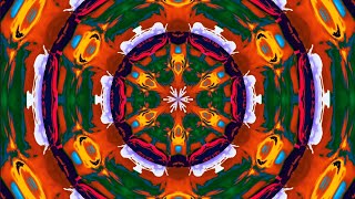 Celebrity Retro Style Colored Kaleidoscope Art Background with Circular Pattern Shapes | No Sound Visual ASMR Wealth