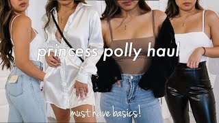 PRINCESS POLLY TRY-ON HAUL | cute trendy basics, wardrobe must haves!