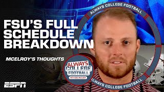 Florida State schedule breakdown with Greg McElroy 🍿 | Always College Football