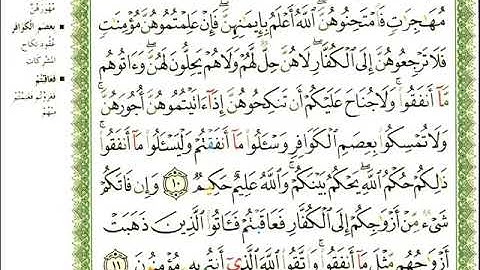 ماهر المعيقلي سورة الممتحنة المصحف الملون المرمز المصحف مكتوب 60