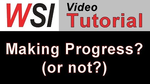 Access Tutorial Video: Progress Bars