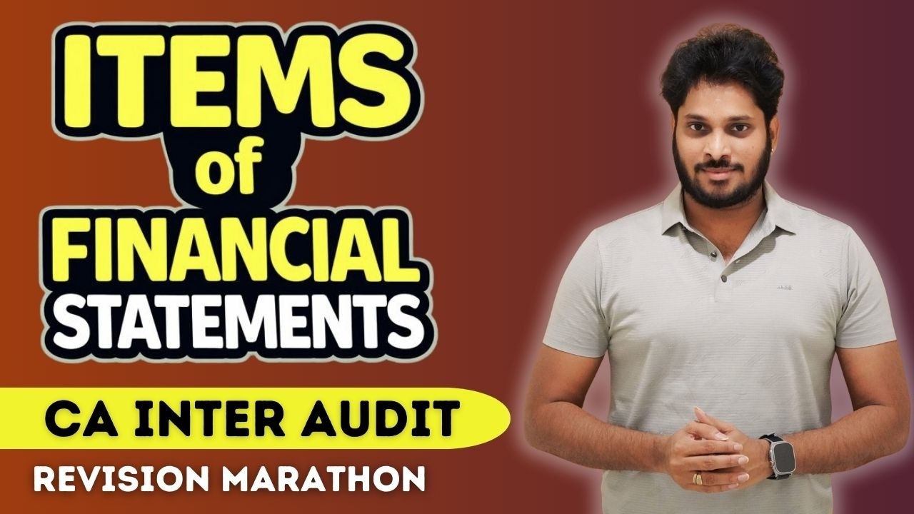 Items of Financial Statements Revision | Guarantee 12 to 16 Marks