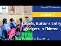 Lecture 3 | Labels, Buttons Entry Widgets in Tkinter |  IT/ITES