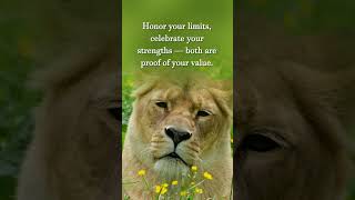 Honor your limits celebrate your strengths — both are proof of your value.