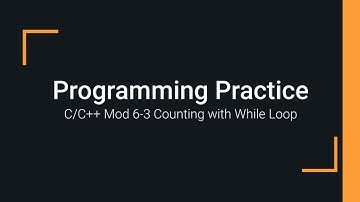 C++ Programming Examples 06-3 How to Count with a While Loop