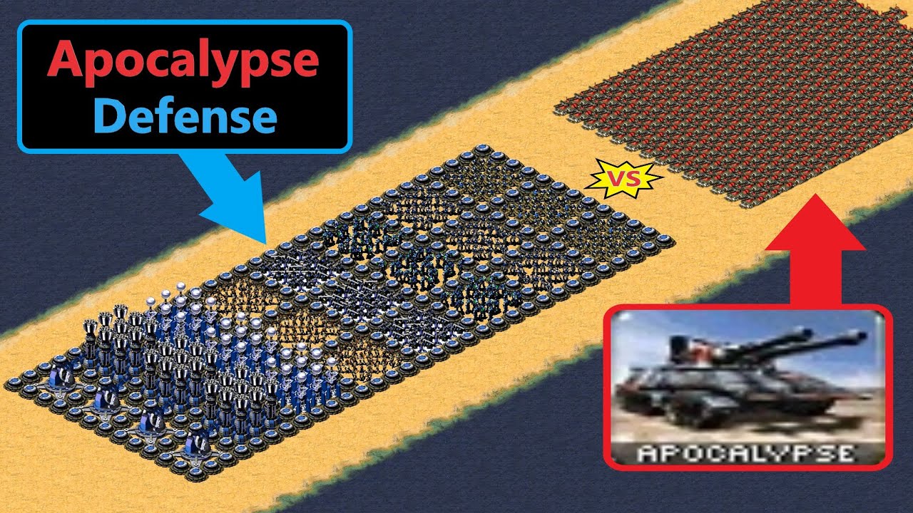 Apocalypse Defense vs Apocalypse - Same Cost - Red Alert 2