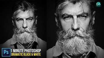 Dramatic Black & White Editing in 1 Minute Photoshop Tutorial