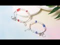 Simple beads bracelet making tutorial  love charm bracelet  couple diy gift idea  fashewelry