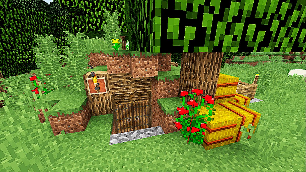 Землянка в майнкрафт схема