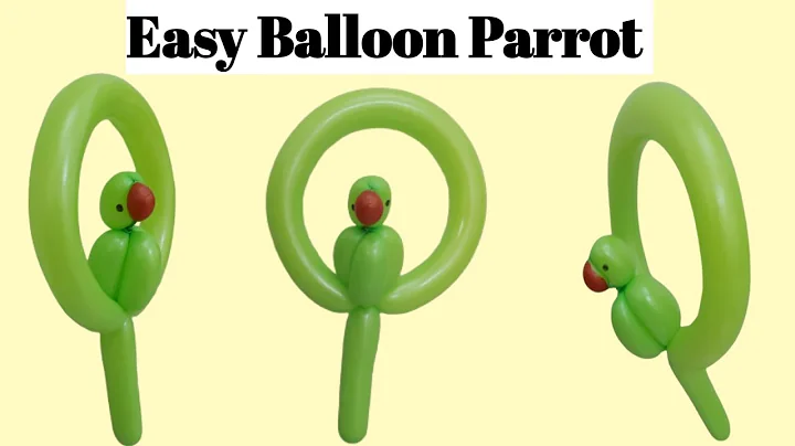Easy balloon parrot/ how to make a balloon parrot/ balloon parrot tutorial/ diy balloon sculpture