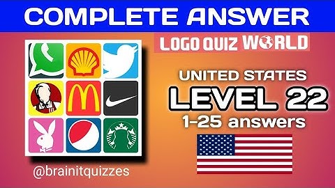 Logo Quiz World, United States lvl 22 answers #logoquiz @brainitquiz