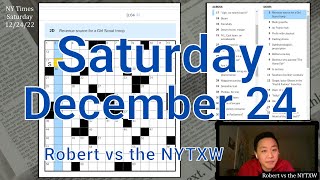 Very fast Saturday... but at what cost? [0:35/4:15]  ||  Sat 12/24/22 New York Times Crossword