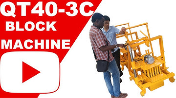 QT40 3C movable egg laying block machine in Guinea, concrete block machine in Conakry