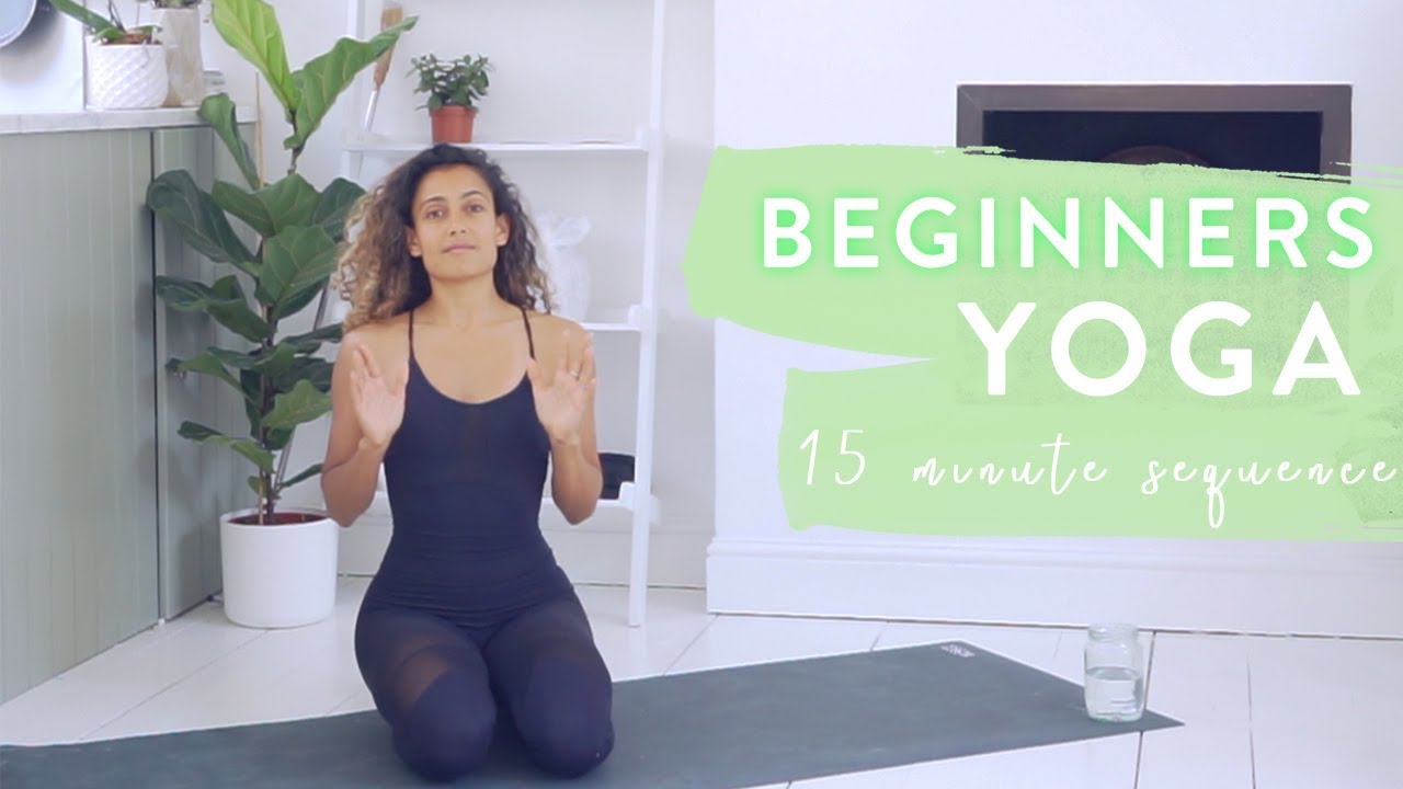 15 Minute BEGINNERS YOGA Real Time Full Sequence YouTube