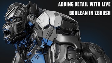 Adding Detail with Live Boolean in Zbrush