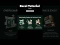 Excel tutorials series Video 1 : Lear Excel From Basic to advance #excel #exceltips #exceltricks