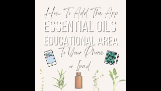 How To Add Your Essential Oil Education Area As An App screenshot 3