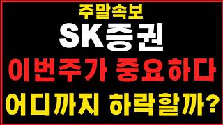 [SK증권 주가전망] 이번주가 중요합니다! 어디까지 하락할까? #sk증권 #sk증권주가 #sk증권주가전망