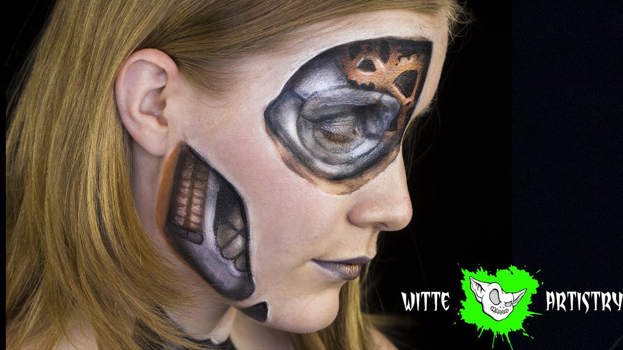 Onwijs ✅ STEAM PUNK ROBOT MAKEUP Illusion Tutorial - Witte Artistry GV-56