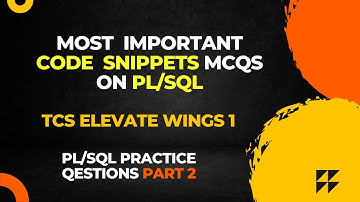 Wings 1 PL SQL Questions MCQs Part 2 | pl sql wings 1 #tcs