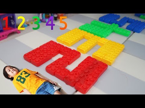 원 투 쓰리 포 파이브 식스 세븐~~ 서은이의 재밌는 영어 숫자 공부 방법 블럭으로 색깔공부 Learn Number with Giant Block