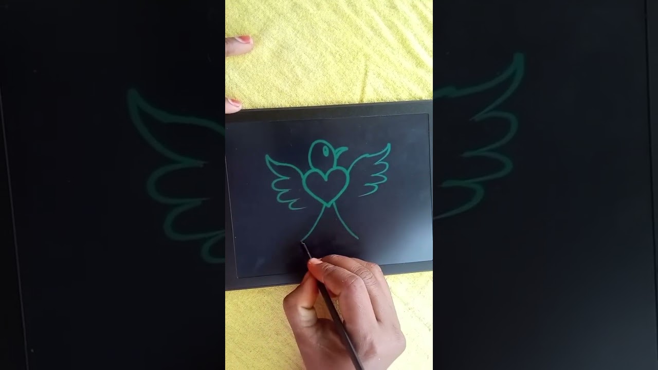 Easy bird 🕊️ slate drawing 