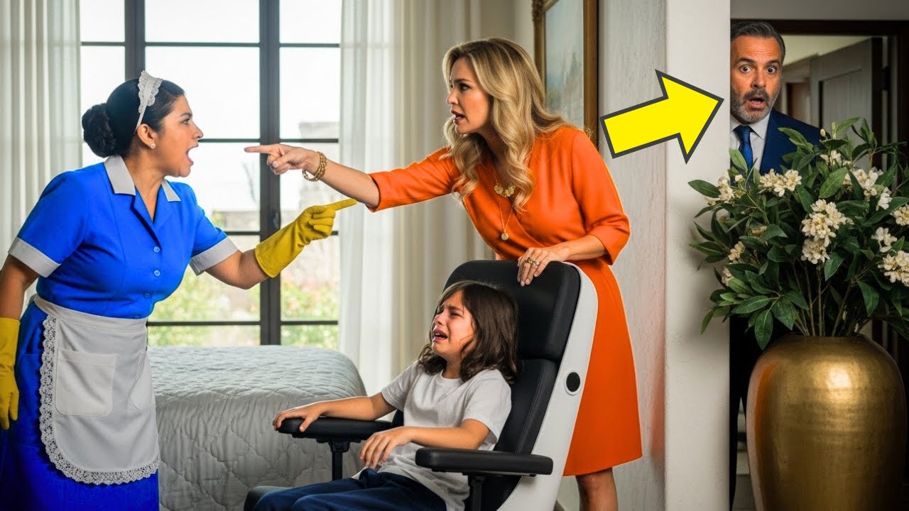 MILIONÁRIO SE ESCONDEU PARA TESTAR A NOIVA… E FLAGROU A FAXINEIRA PROTEGENDO SEU FILHO DOENTE