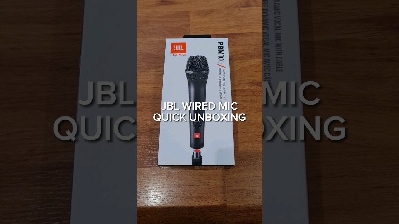 JBL Wired Microphone PBM100 Unboxing and karaoke testing - YouTube