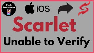 Unable to Verify App an Internet Connection is Required Scarlet / Scarlet Unable to Verify iPhone