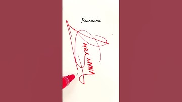Prasanna name Signature Style/Best Signature idea#viralshort