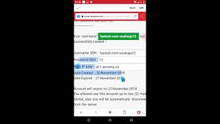 Tutorial cara membuat Akun SSH & Cara menggunakan nya di aplikasi SSHtunnel? screenshot 1